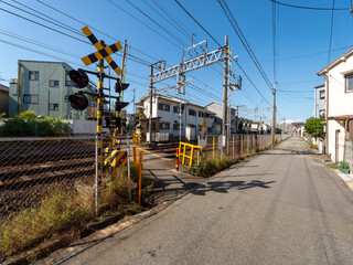 Wall Mural - 線路沿いの住宅密集地