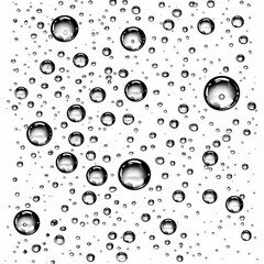 Canvas Print - a lot of water droplets on a white background