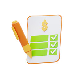 Poster - 3D Payment documents for goods or services