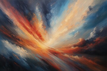 Wall Mural - abstract oil painting of the heavens
