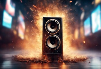 poster dpi speaker dj elements vertical high exploding size space inches 24x36 resolution template hr fire 31x91 design water party cm copy 300 woofer loudspeaker