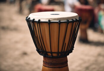 percussion drums african djembe hand instrument africa ancient art background carved circular cultural culture custom drum ethnic exotic folk made