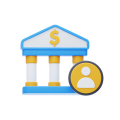 Aufkleber - 3D Bank account for Savings