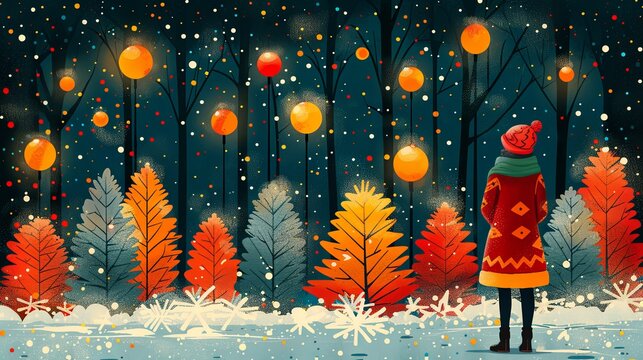 Business Christmas and New Year Cards. Vector illustration concepts for social media banner, background, greeting card, party invitation card, poster, website banner, marketing material