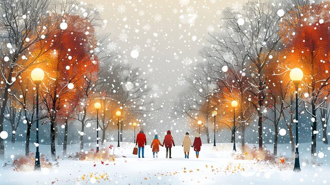 Business Christmas and New Year Cards. Vector illustration concepts for social media banner, background, greeting card, party invitation card, poster, website banner, marketing material