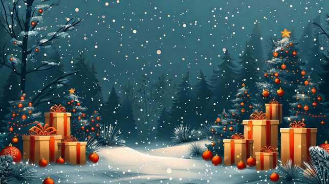 Business Christmas and New Year Cards. Vector illustration concepts for social media banner, background, greeting card, party invitation card, poster, website banner, marketing material