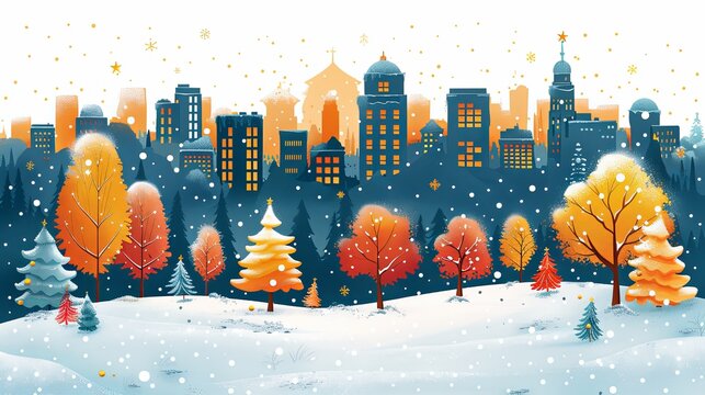 Business Christmas and New Year Cards. Vector illustration concepts for social media banner, background, greeting card, party invitation card, poster, website banner, marketing material
