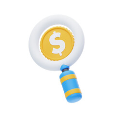 Aufkleber - 3D Researching ways to enhance financial resources