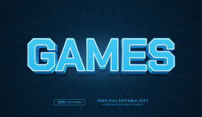 Wall Mural - Games text effect, editable font effect