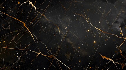 black marble background with golden veins