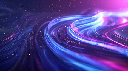 Wall Mural - Abstract blue and purple dynamic background .Futuristic vivid neon swirl lines. Light effect.