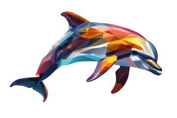 Wall Mural - wpap pop art. illustration of a dolphin
