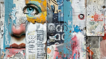 an eclectic mix of mixed media pieces featuring motivational quotes and diverse artistic styles.