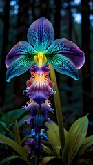 Close-Up of Colorful Cattleya Orchid Flower