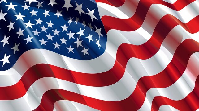 American flag waving backfround graphic. Background for Independence Day (United States)