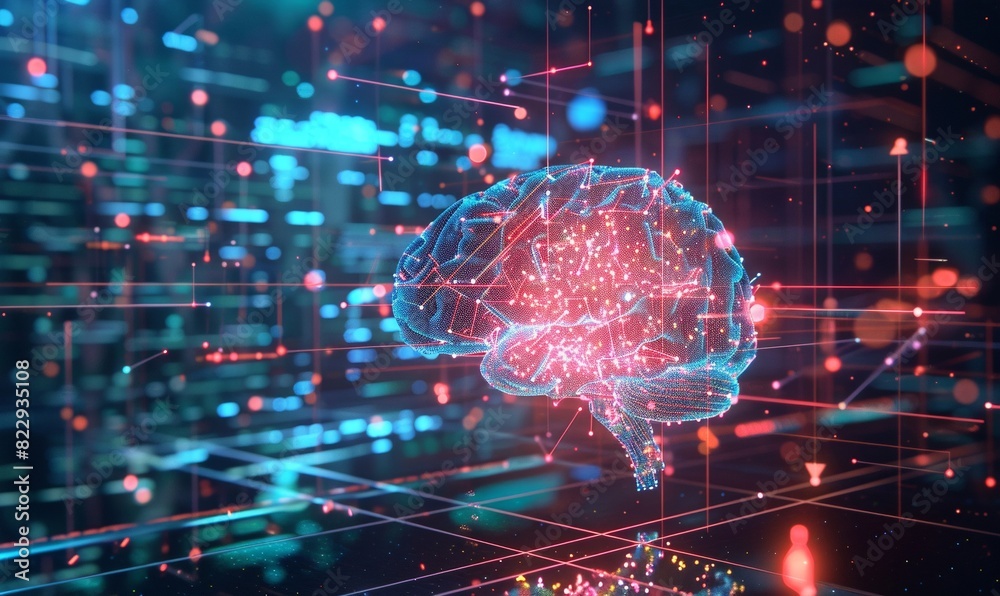 Futuristic AI and Machine Learning Concept
