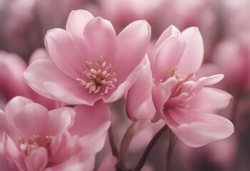 Canvas Print - design element pink set background high flower jasmine transparent flowers quality various tulip photo magnolia spring