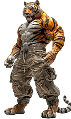 Poster - Tiger Humanoid Isolated