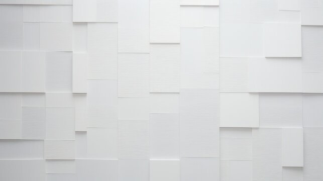 close-up modern white and light grey square overlapped pattern 