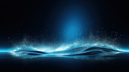Poster - mesmerizing flow of blockchain data particles, 
