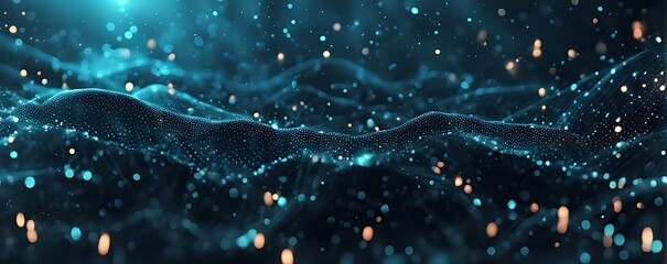 Digital background for advanced technological operations, neural networks, AI, data transmission, encryption, digital archives, audio and visual representations, scientific research and etc
