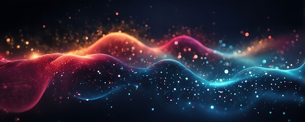 Digital background for advanced technological operations, neural networks, AI, data transmission, encryption, digital archives, audio and visual representations, scientific research and etc