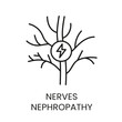 © GrandDesign - Nerves, neuropathy vector line icon with editable stroke