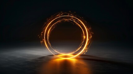 Wall Mural - Overlay of a ring of light.
