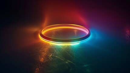 Wall Mural - Overlay of a ring of light.
