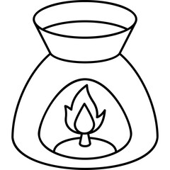 Canvas Print - Aroma Lamp Icon