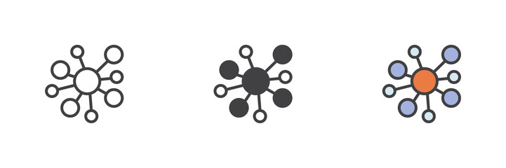 Aufkleber - Molecule cell different style icon set