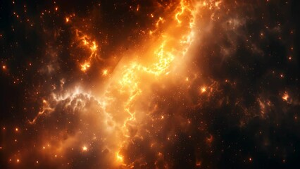 Wall Mural - a cluster of stars shining brightly in the night sky, forming a cosmic dust cloud illuminated by dis