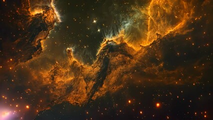 Wall Mural - a cluster of stars glowing brightly against the dark night sky, a cosmic dust cloud illuminated by d