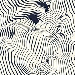 abstract black minimalistic line art pattern