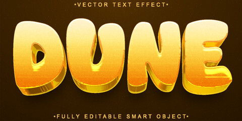 Poster - Cartoon Desert Dune Vector Fully Editable Smart Object Text Effect