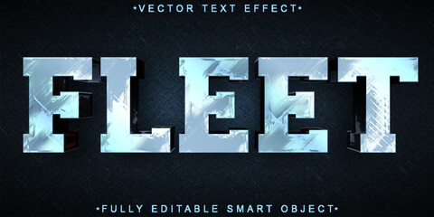 Poster - Ice Blue Plane Fleet Vector Fully Editable Smart Object Text Effect