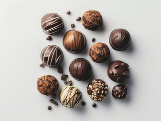 Wall Mural - assortment of gourmet chocolate truffles and candies