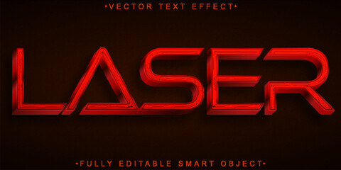 Poster - Laser Vector Fully Editable Smart Object Text Effect