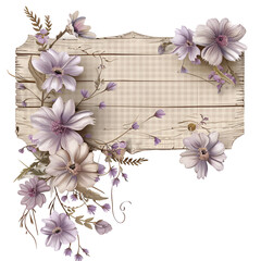 Wall Mural - card with flowers