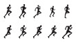 © ARIF - Minimalist Black Silhouette Collection of Sport Man Running in Different Poses