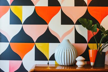 Aufkleber - Craft a retro-inspired design with bold geometric shapes