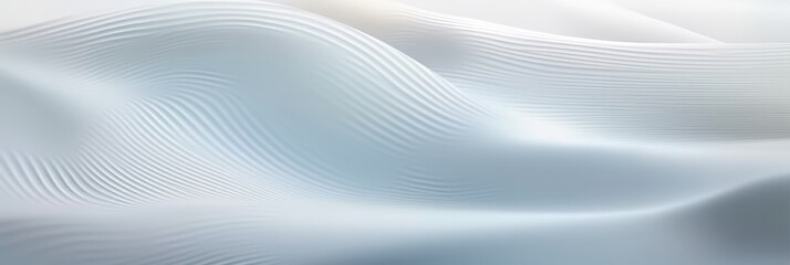Wall Mural - Abstract white background with wavy lines and blurred shapes for a minimalist design. banner