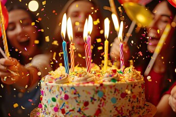 Poster - Festive birthday party celebration