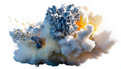 Wall Mural - smoke on white background