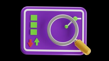 Aufkleber - 3D Animation of Analysis Reveals Patterns | Alpha Channel