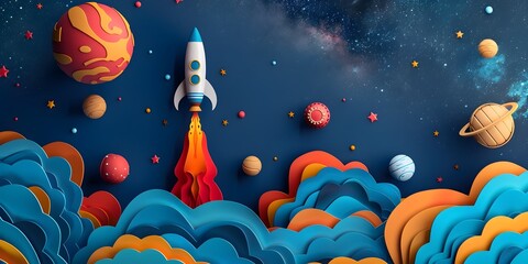 Wall Mural - subscription box for space themed educational activities and crafts