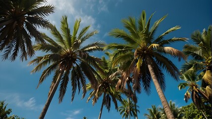 Wall Mural - palm trees on the beach