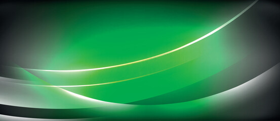 Aufkleber - The image features a green and black background with a swirling design at its center, showcasing elements of art, graphics, visual effects, and patterns