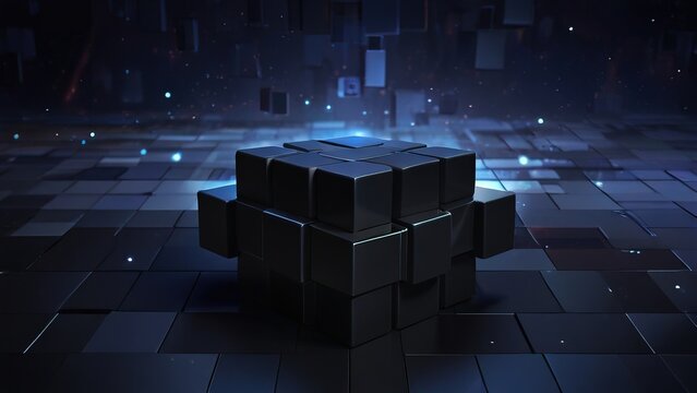 3d rendered illustration of a cube