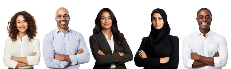 Wall Mural - Business people png element set on transparent background